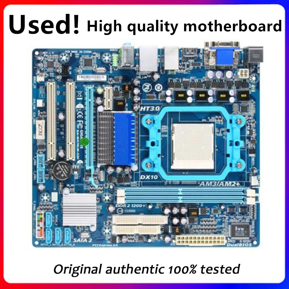 

Для GA-MA78LM-S2 MA78LM-S2 разъем материнской платы AM2 DDR2 для AMD 760G 770 780G 880G оригинальная материнская плата для настольного компьютера