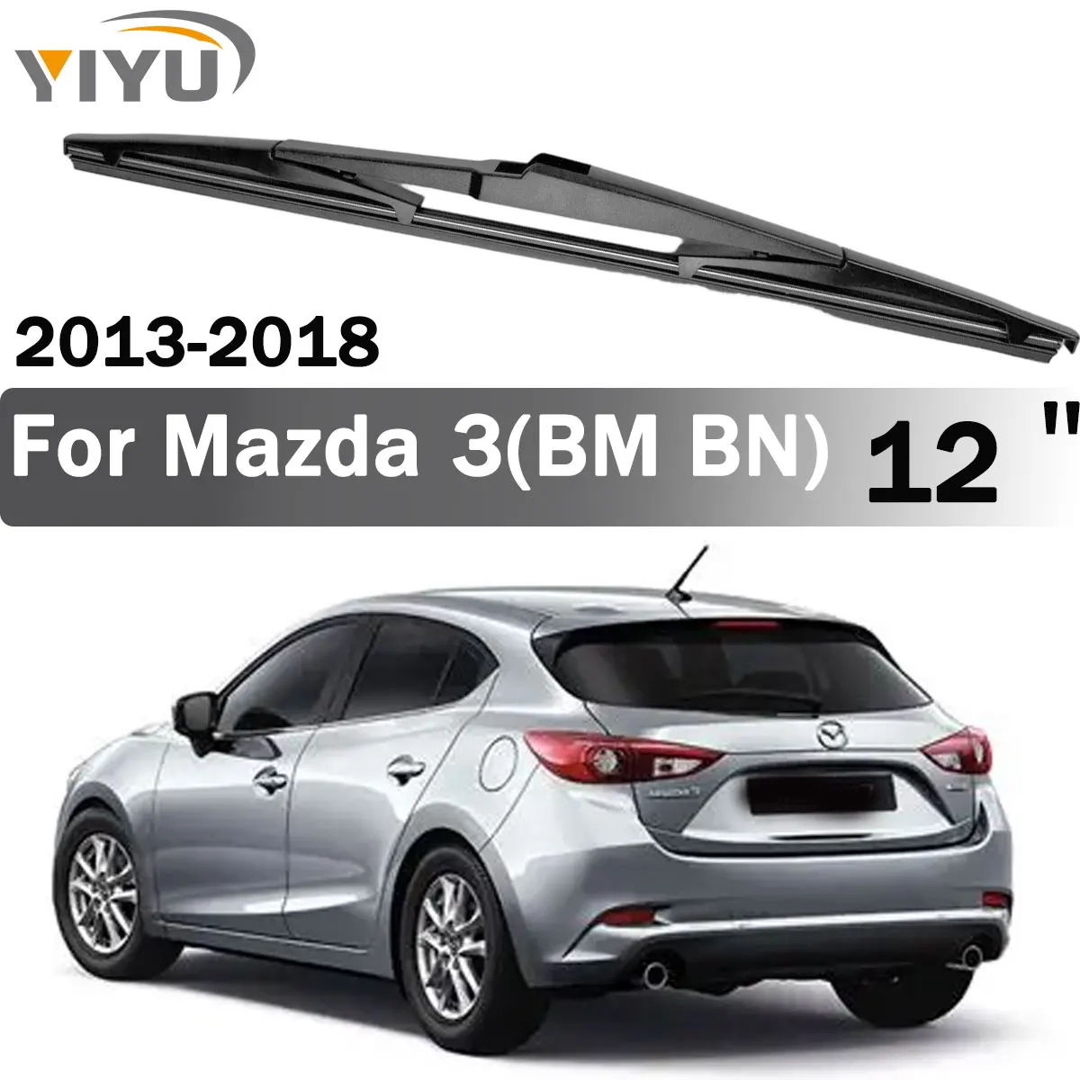 12-Zoll-Heckwischerblatt 1 Stück für Mazda 3 Hatchback BM BN 2013-2018 Auto-Heckscheibenbürsten Zubehör