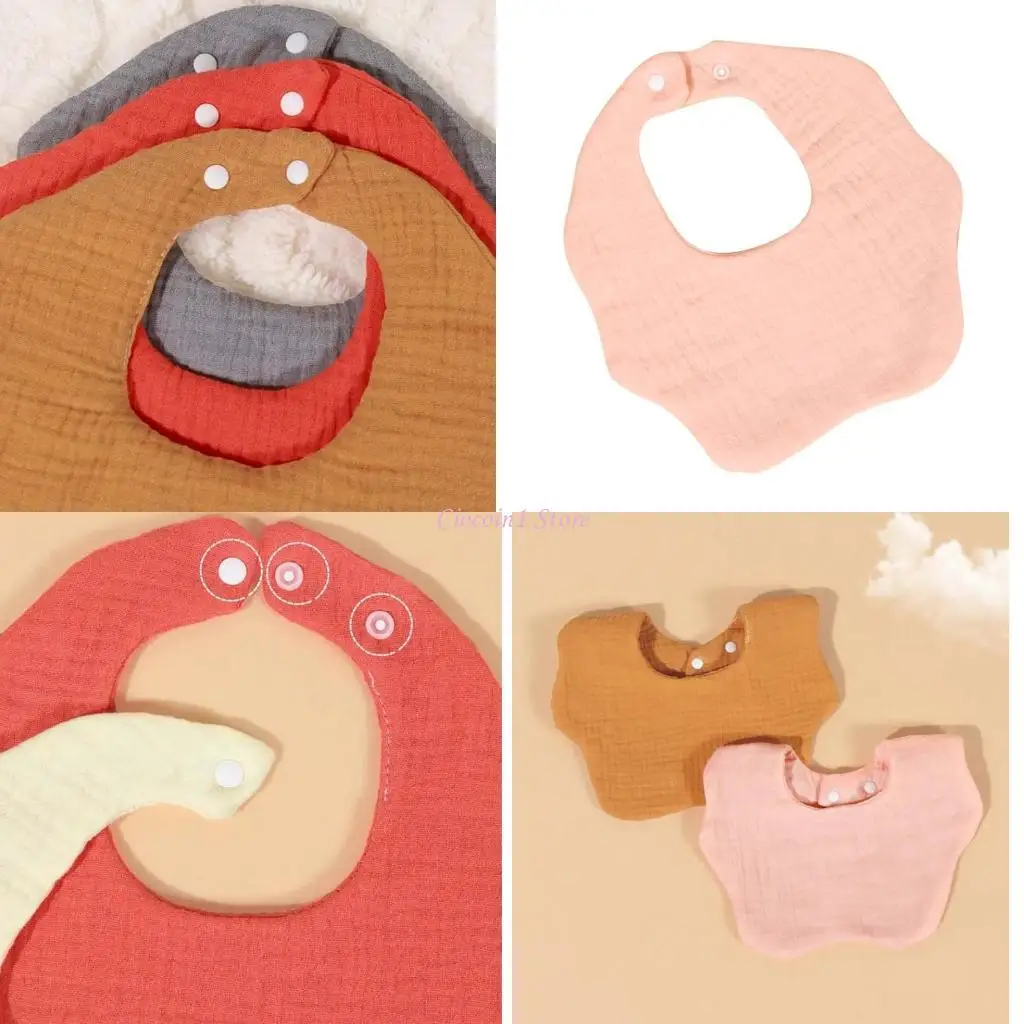 

Y1UB Lovely Baby Bibs 6 Layer Burp Cloth & Practical Newborns Bibs for Feeding