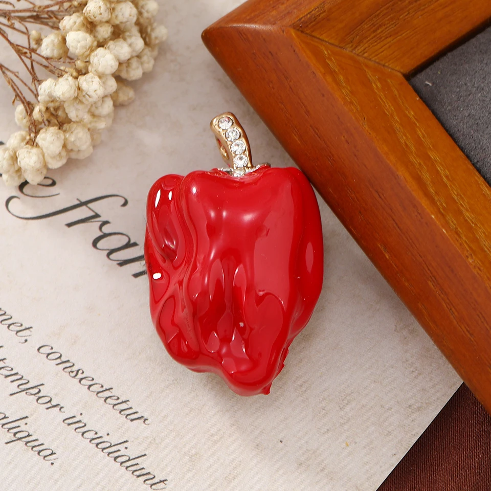 Morkopela Enamel Capsicum Brooch Pin Cute Colorful Vegetable Pepper Pins Women Scarf Sweater Brooches Jewelry