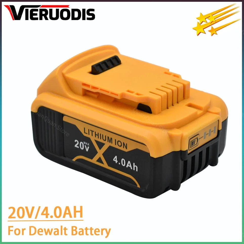 

Аккумулятор для электроинструмента DeWalt, 20 в, 4000 мАч, для DeWalt DCB184, DCB181, DCB182, DCB200, 20 в, 4A, 6A, 8A, 18 в