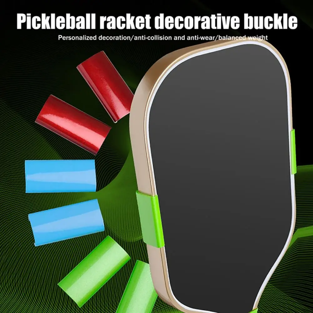 

Fit for 16mm Pickleball Paddle Edge Protector Decorative Weighted Blocks Edge Protector Clips Shock Absorption Colorful