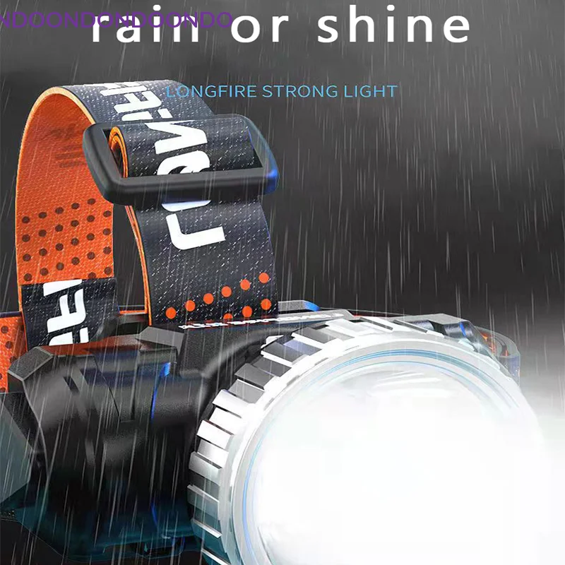 LED Headlamp: Super Bright USB Rechargeable For Night Fishing Outdoor Running Camping & Mining - Head-Mounted Torch