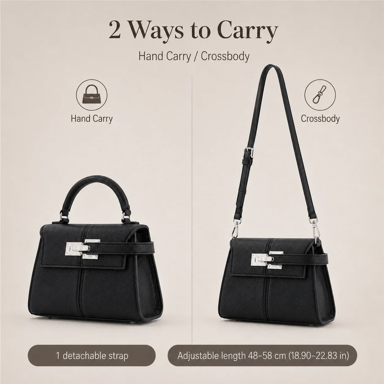 ラグジュアリー エリーゼ ミニ スクエア クロスボディバッグ - Luxury Bags That Are Vegan のレビューと価格