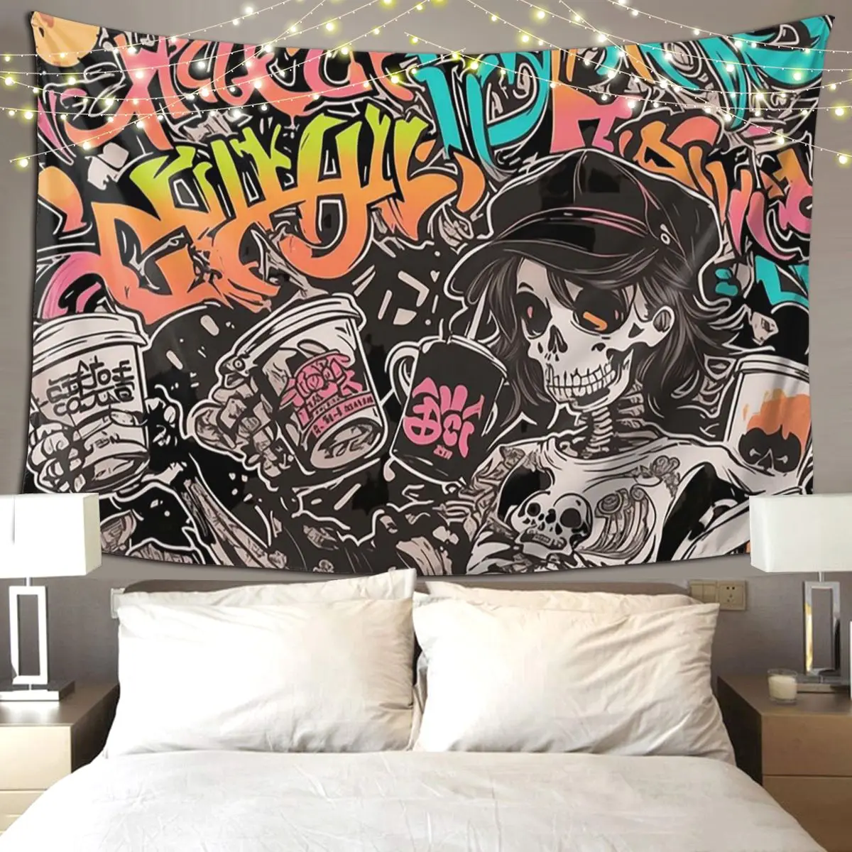 Stand Out From The Crowd With Unique Halloween Tapestry Hippie Wall Hanging Aesthetic Home Decor Tapestries for Living Room