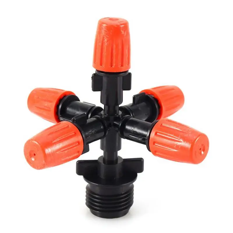 1pc Garden Sprinklers Automatic Watering Grass Lawn 360 Degree Circle Rotating 5 Nozzles  Pipe Hose garden spray nozzle