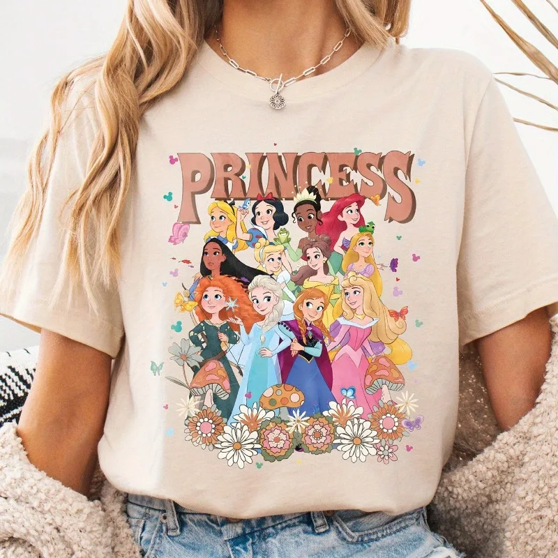 

Женская футболка с короткими рукавами Princess Dream, женская футболка, летняя новая стильная мужская и женская повседневная модная уличная одежда