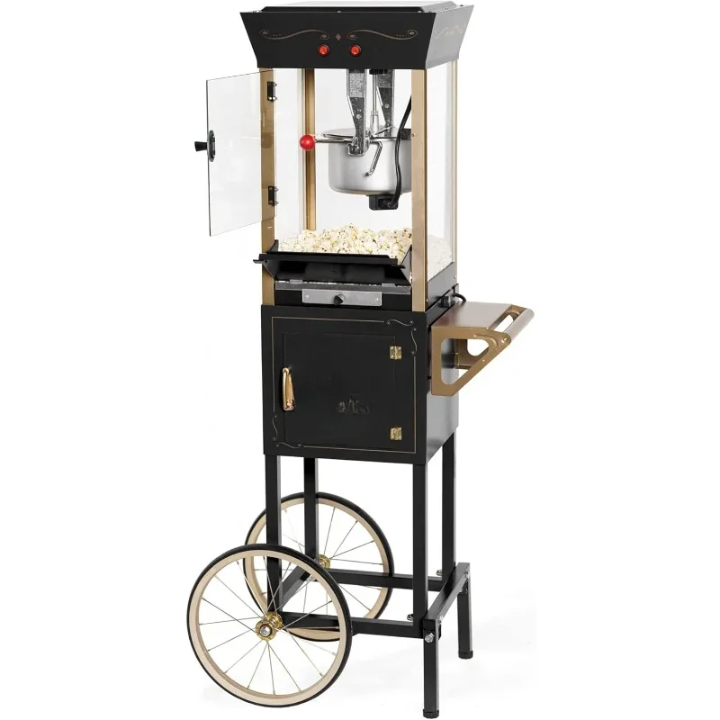 

Professional Cart With 8 Oz Kettle Makes Up to 32 Cups - Vintage Popcorn Machine Movie Theater