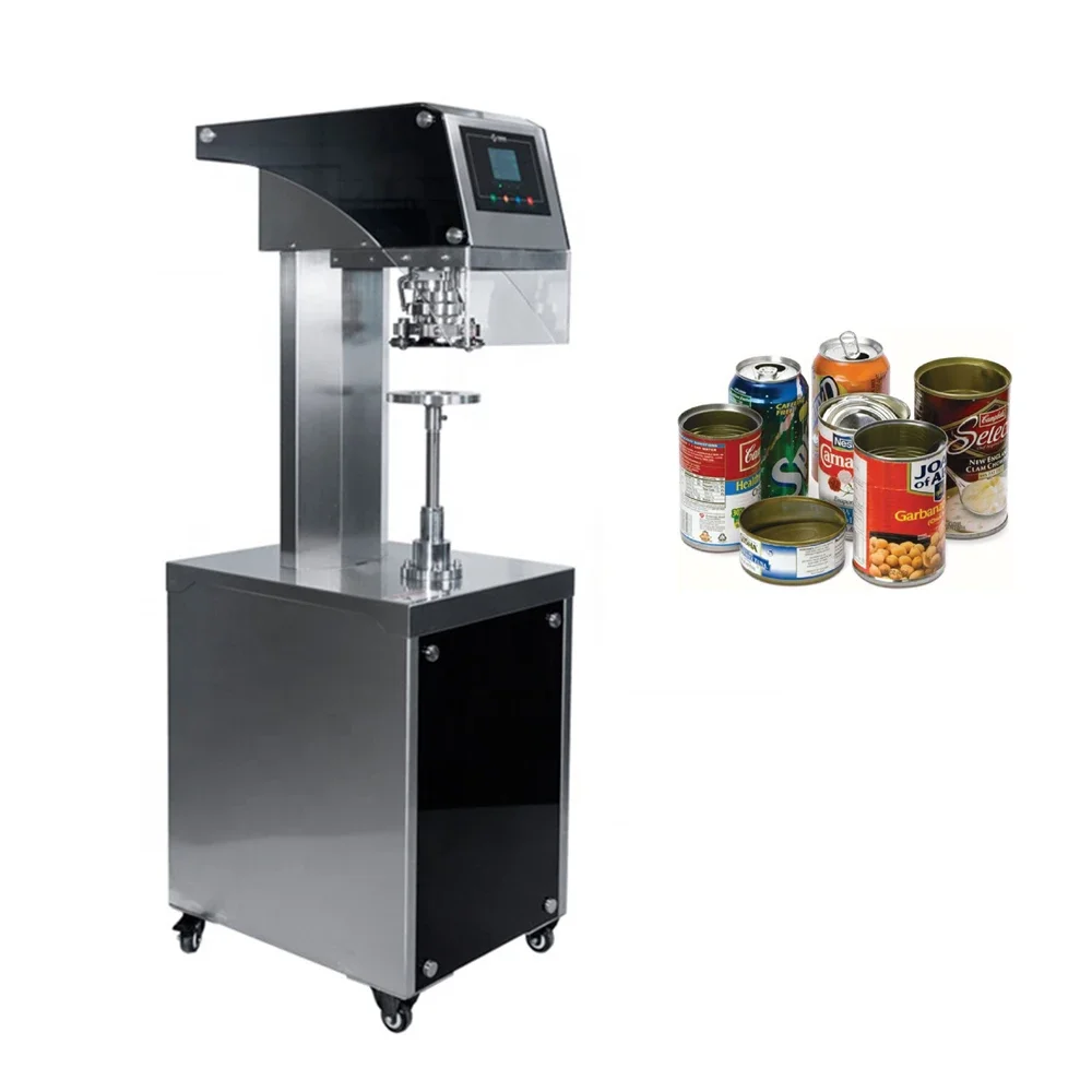 

Industrial coffee aluminum can sealing sealer semi automatic tomato tin can fruit canning machine