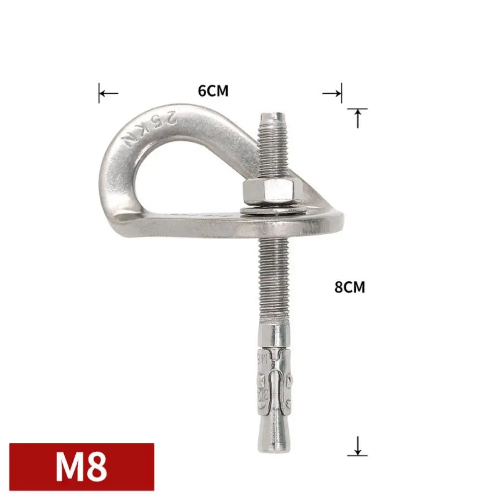 M8 M10 Rock Climb Fastening Piton Hanger Plate Stainless Steel Climb Expansion Screw Fixed Point 25kN Rock Climb Nut