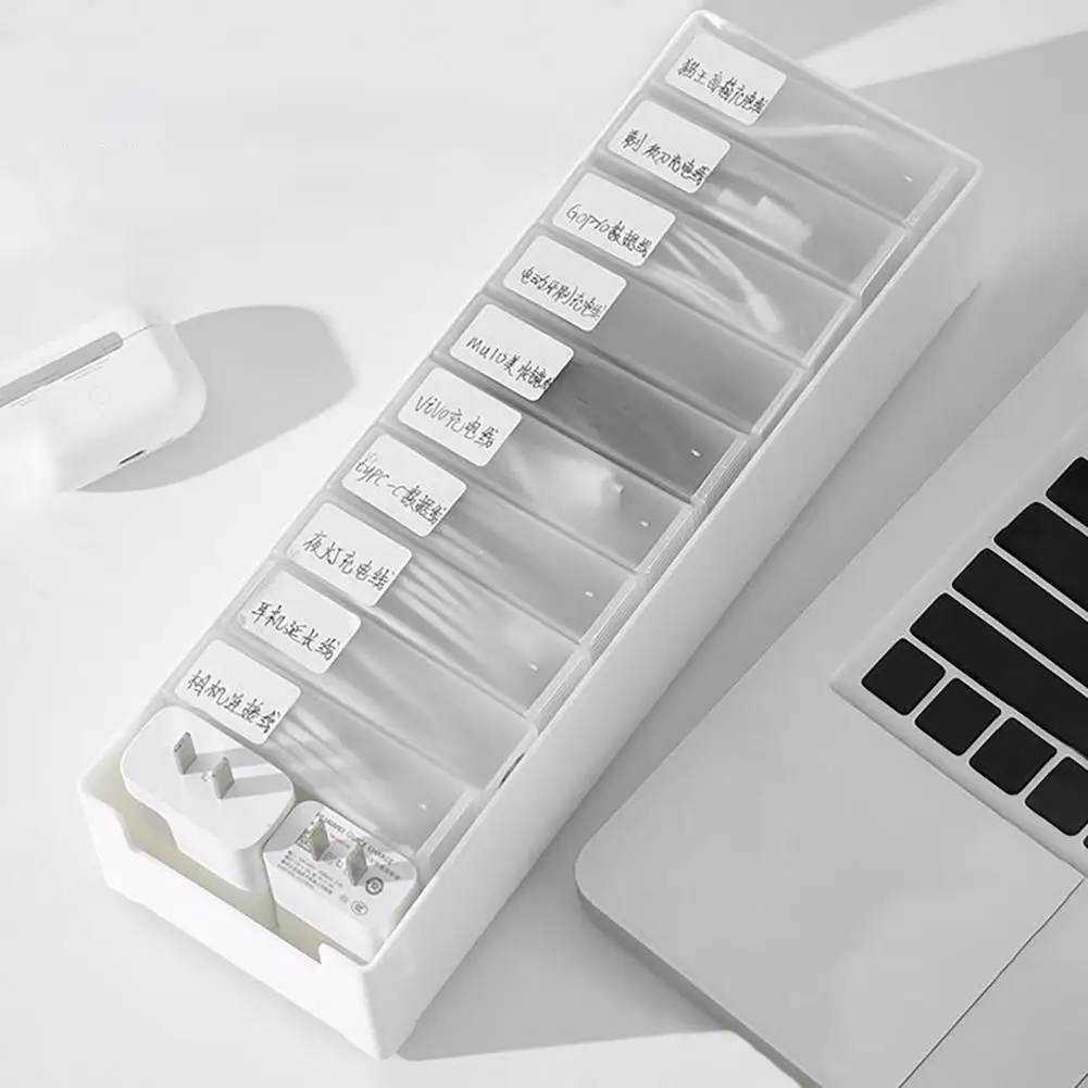 Caja de almacenamiento de cables de alimentación duros, organizador de cables de carga liviano, a prueba de polvo, accesorios para el hogar