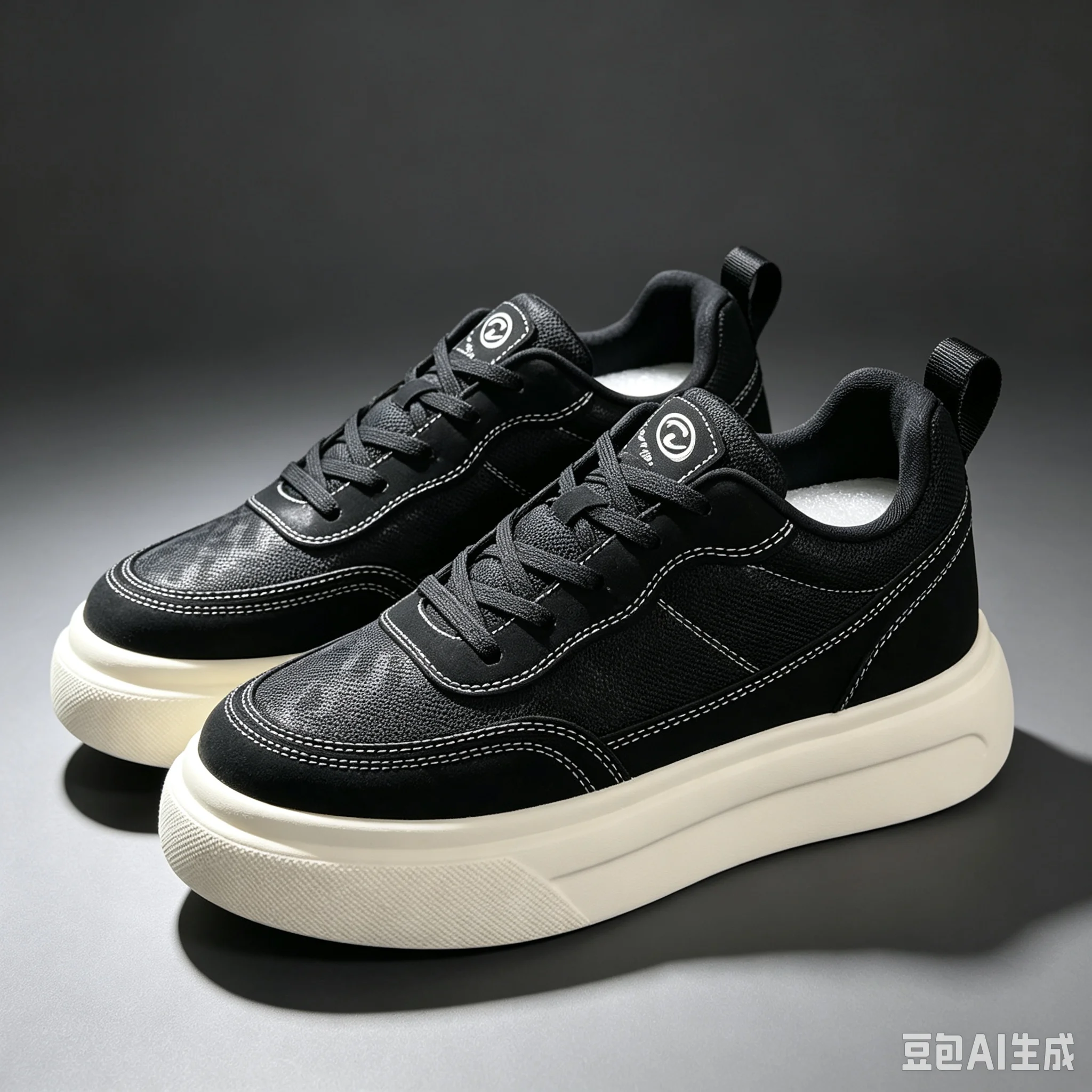 6-10CM Unsichtbare Höhenverlängerung Herren Plateau-Sneaker Schwarz Atmungsaktive Schnürschuhe Casual Höhenerhöhende Skate-Schuhe Alltagsschuhe zum Spazierengehen – Detail 13