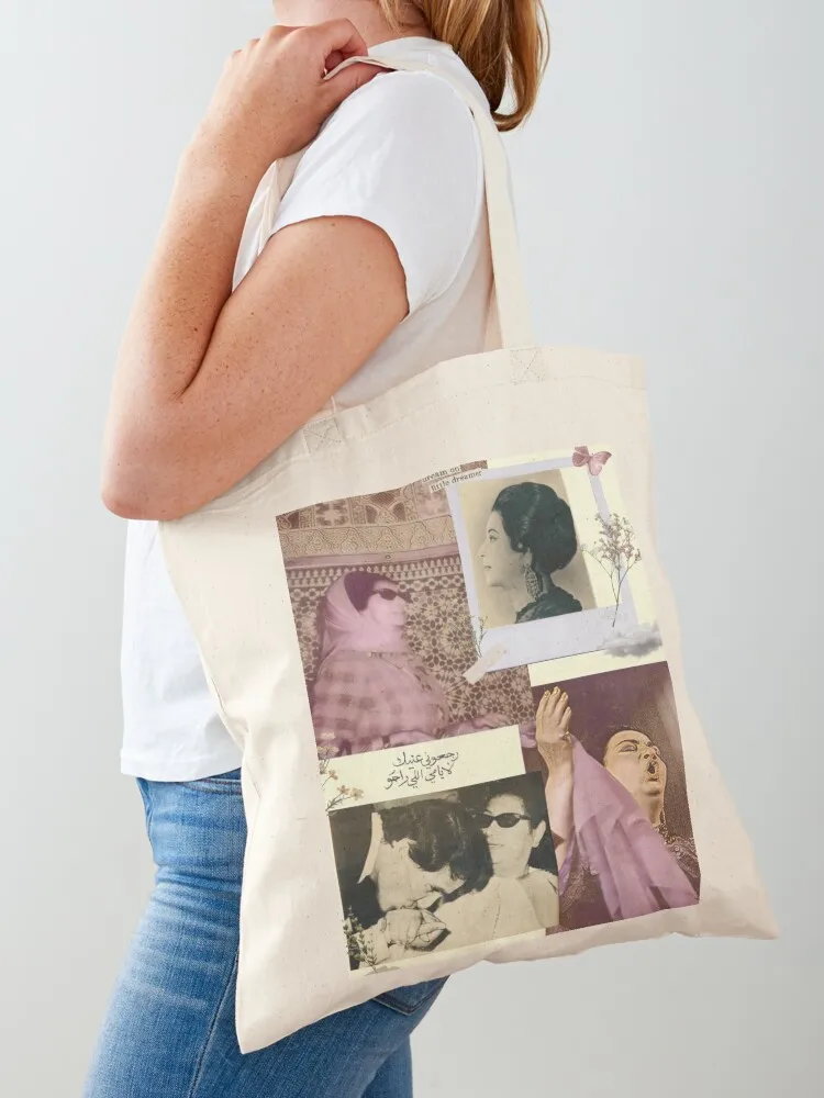 

Arabic vintage Oum Kalthoum Tote Bag Shopper bag Women's bag Candy bags cute tote