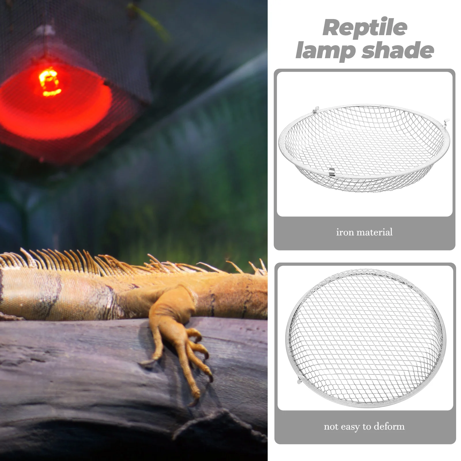 

Anti-Scalding Lampshade High-Strength Metal Cover For Ceramic Heating Lamp Insulation Shade Reptile Box Accessory Pet Cage