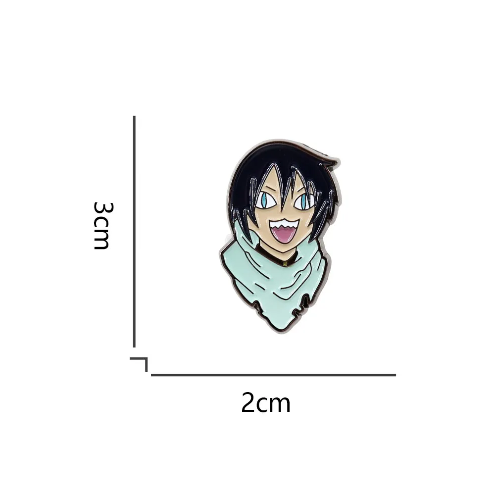 Noragami Yato Enamel Pin Anime Manga Fictional Character Badge Purple Haired Cool Boy Lapel Pin Jewelry