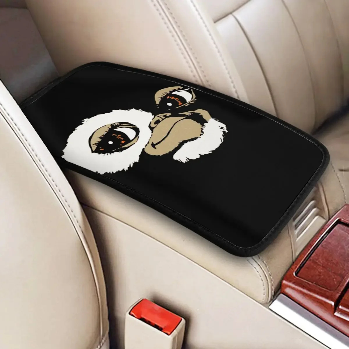 Funda de reposabrazos para coche, alfombrilla Gremlins Gizmo, consola central, almohadilla Monster Gremlin 80s, Horror, Navidad, accesorios interiores para coche