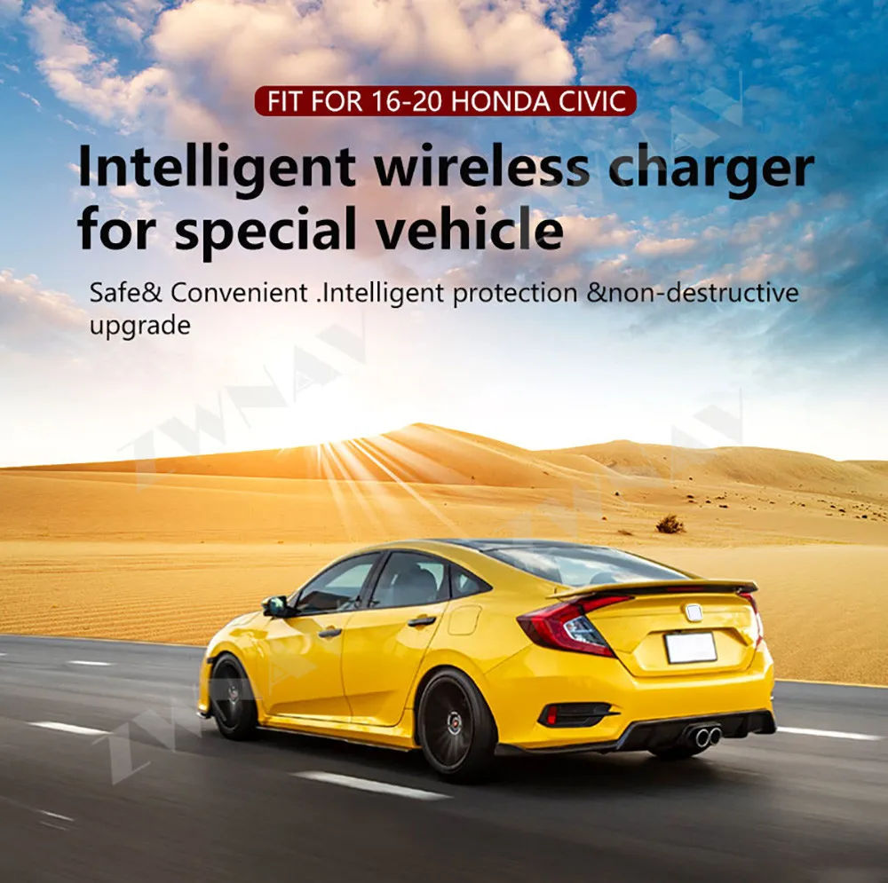 لهوندا سيفيك 2016-2020 نماذج جزءا لا يتجزأ من إدراج وحدة التحكم المركزية شحن الوسادة سيارة الذكية ترقية وحدة شاحن لاسلكي