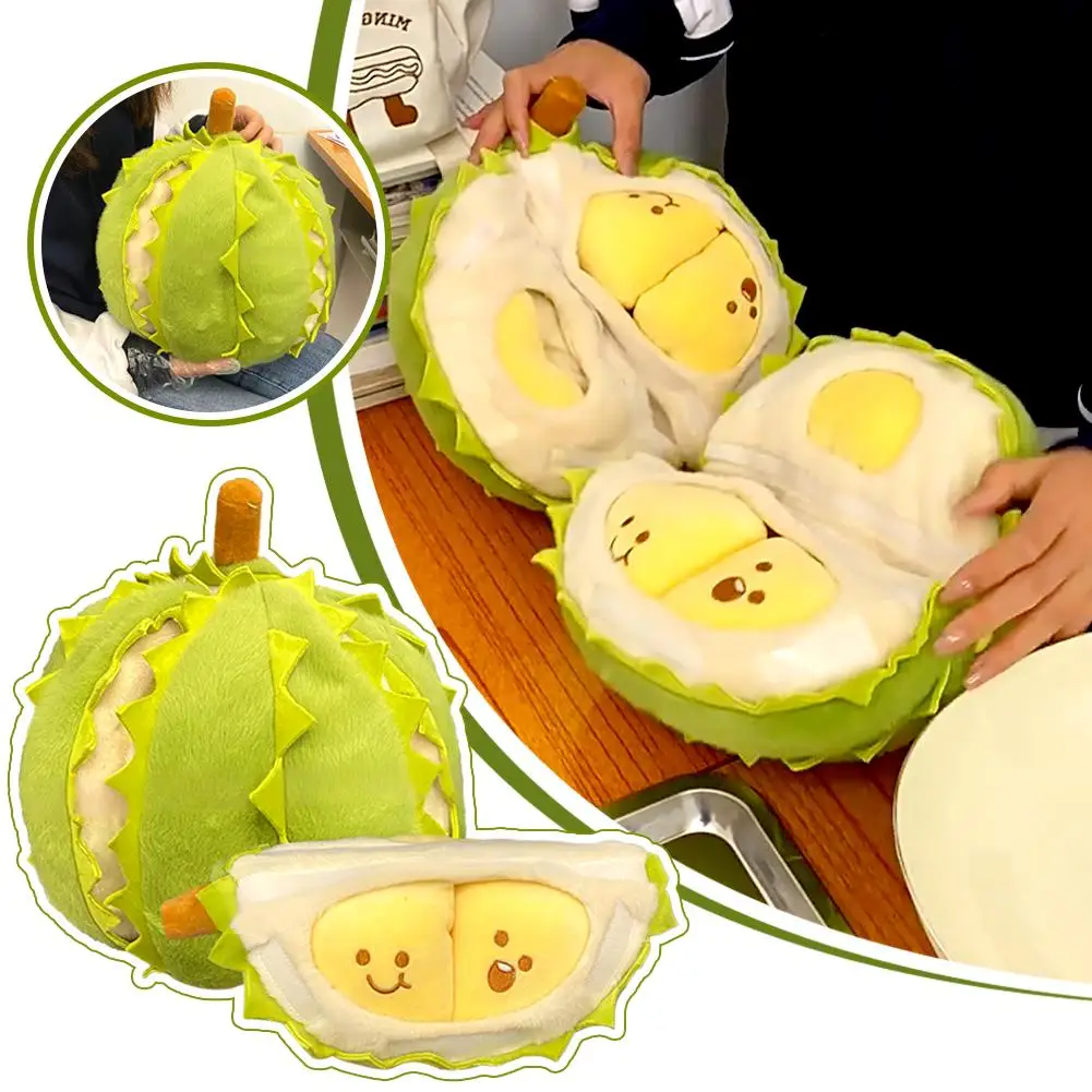 Cute Durian Plush Toys Simulation Fruit Stuffed Decoration Gifts Pillow Cartoon Baby Children Soft Hugging Girl Mini Z2u0