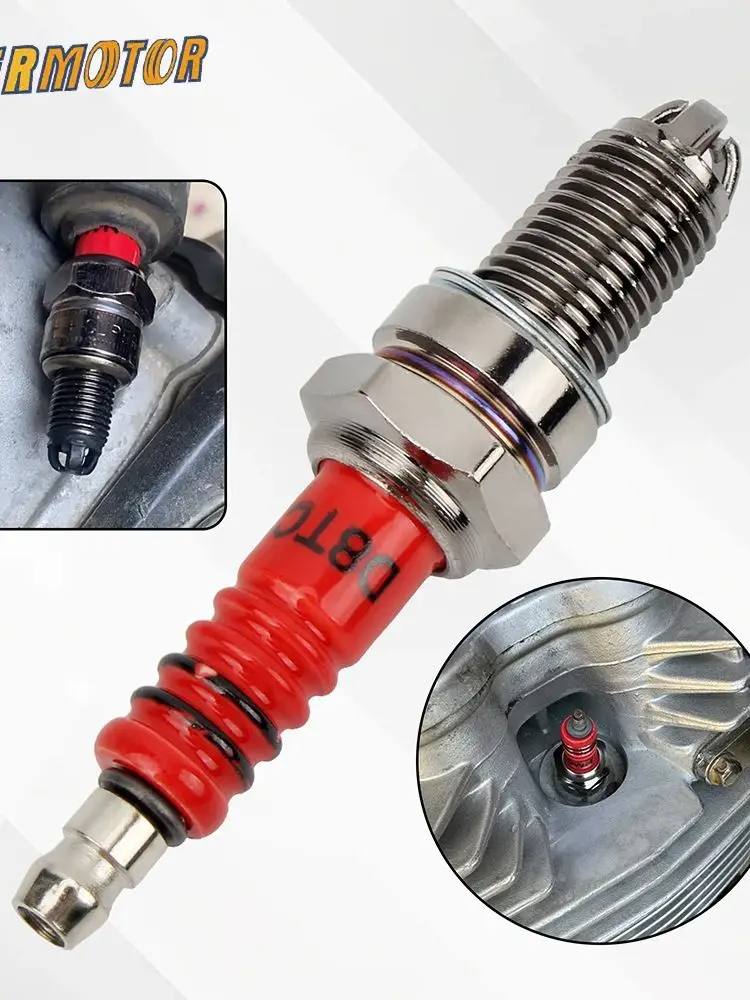AliExpress PowerMotor For GY6 CG 50 70 110 125 150CC Motorcycle Atv Scooter Dirt Bike Go Kart OE D8TC A7TC Racing Spark Plug 3 Triple Electrode