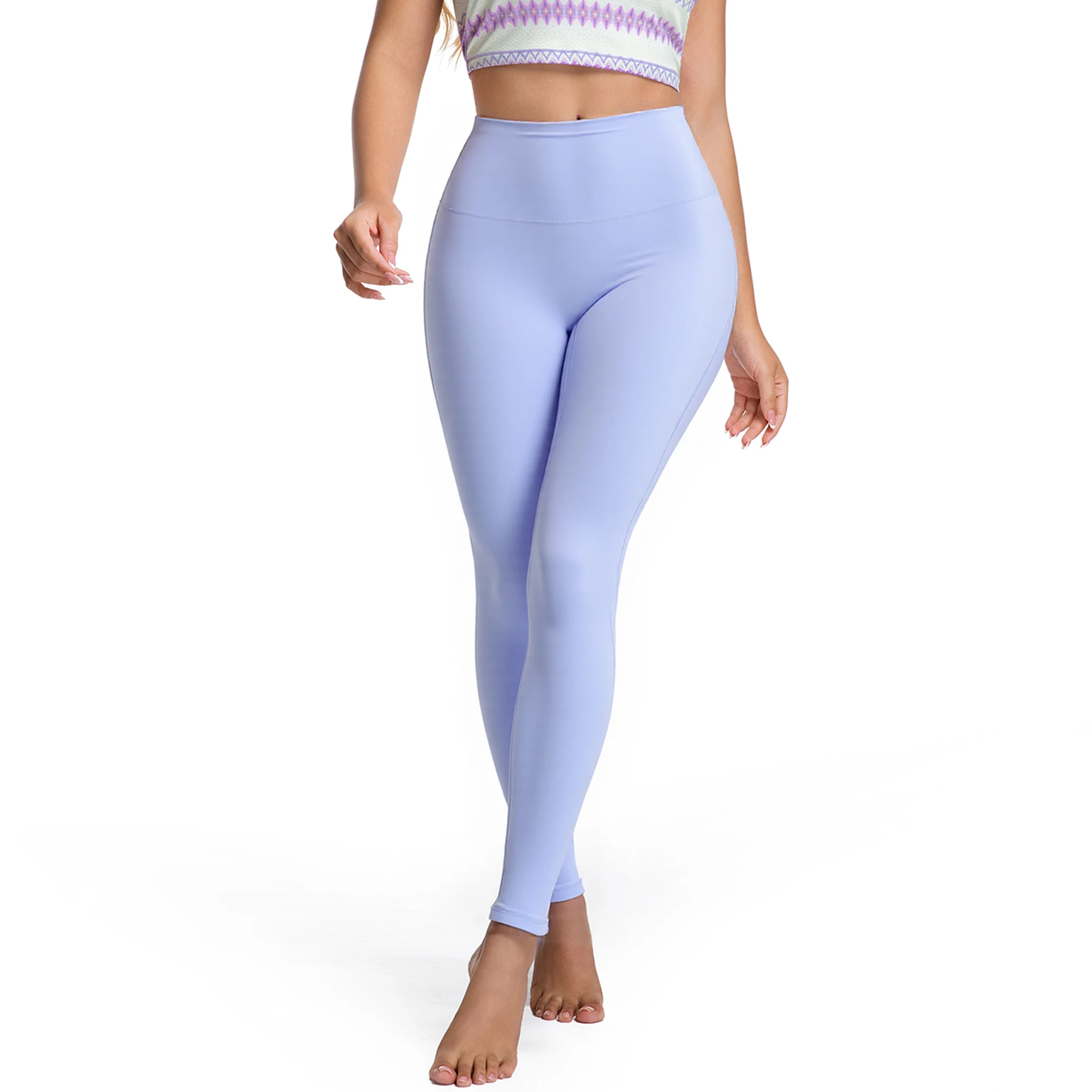 

Плотно прилегающий эффект, женские брюки для йоги из 80% нейлона + 20% спандекса, легкая ткань с обнаженным ощущением, упаковка из 1 шт., 25 цветов на выбор