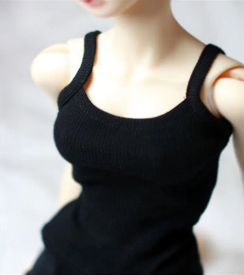 BJD doll clothes for 1/3 1/4  SD10 Uncle fashionable new sexy bottom hem thread vest halter strap black and white men and women