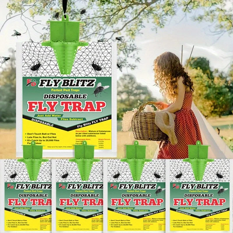 1/3pcs Outdoor Fly Catchers, Pest Control, Hanging Fly Traps, Mosquito and Insect Catcher, Fly Bags, Yellowjacket Fisherman