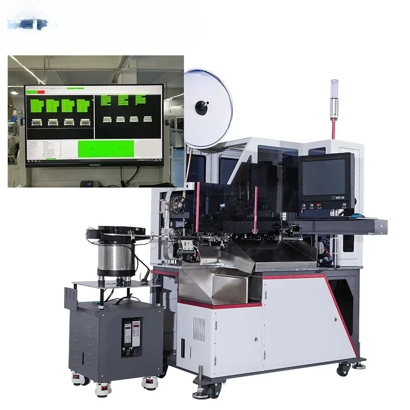 EW-22H Fully Automatic Single-head Punching End Dipping Tin Inserting Plastic Shell Machine/Terminal Crimping Machine