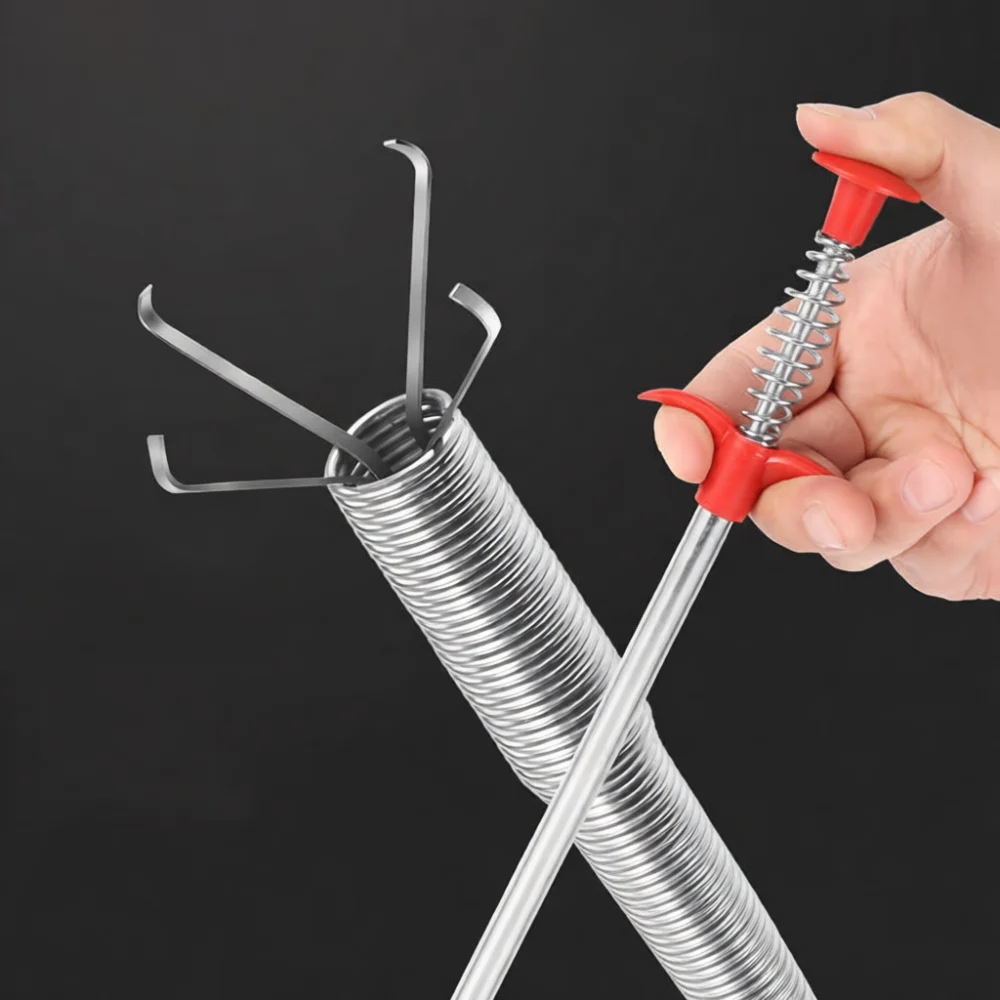 Flexible Sink Drain Unclogger Claw Grabber Tool For Bathroom Toilet Kitchen Pipe Cleaning Effective Sewer Dredge Device