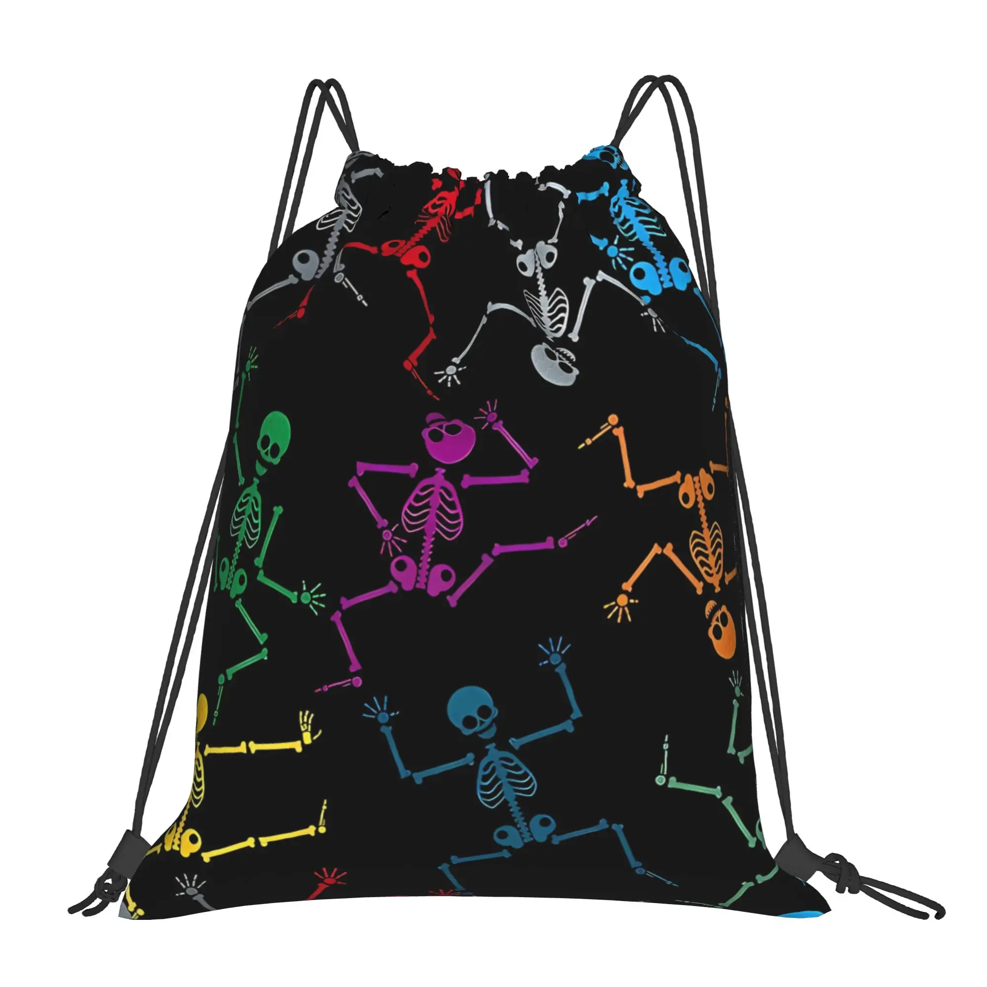 Gymnastics Skeleton Portable Hiking Riding Gym Drawstring Storage Sporty Backpacks