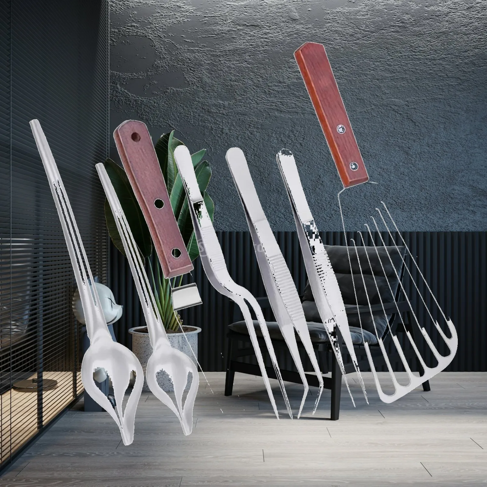 Plating Tools Culinary Portable Easy to Use Spade Drizzle Decorating Spoons Precision Tongs for Plates Decorating Household