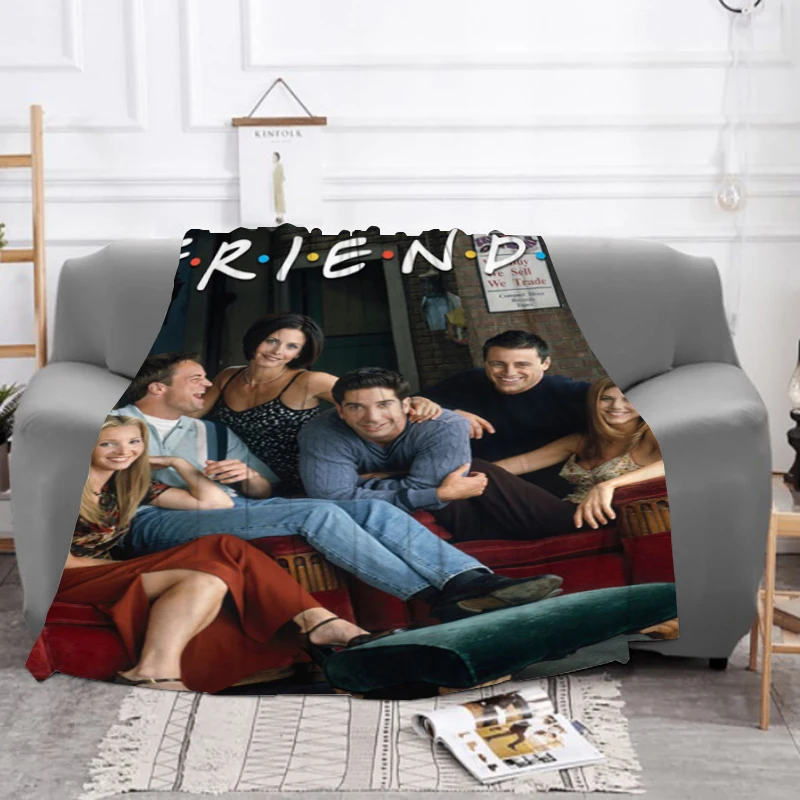 

Friends TV Show Machine Washable Throw Blanket Sofa Winter Bed Blankets for Beds Furry Fluffy Soft & Throws Baby Fleece Custom