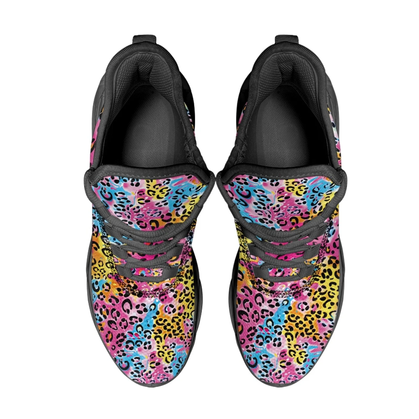 PENSTROLL Leopard Print Lightweight Athletic Trainer for Girls Mesh & EVA Athletic Sneakers Mens Running Sneaker
