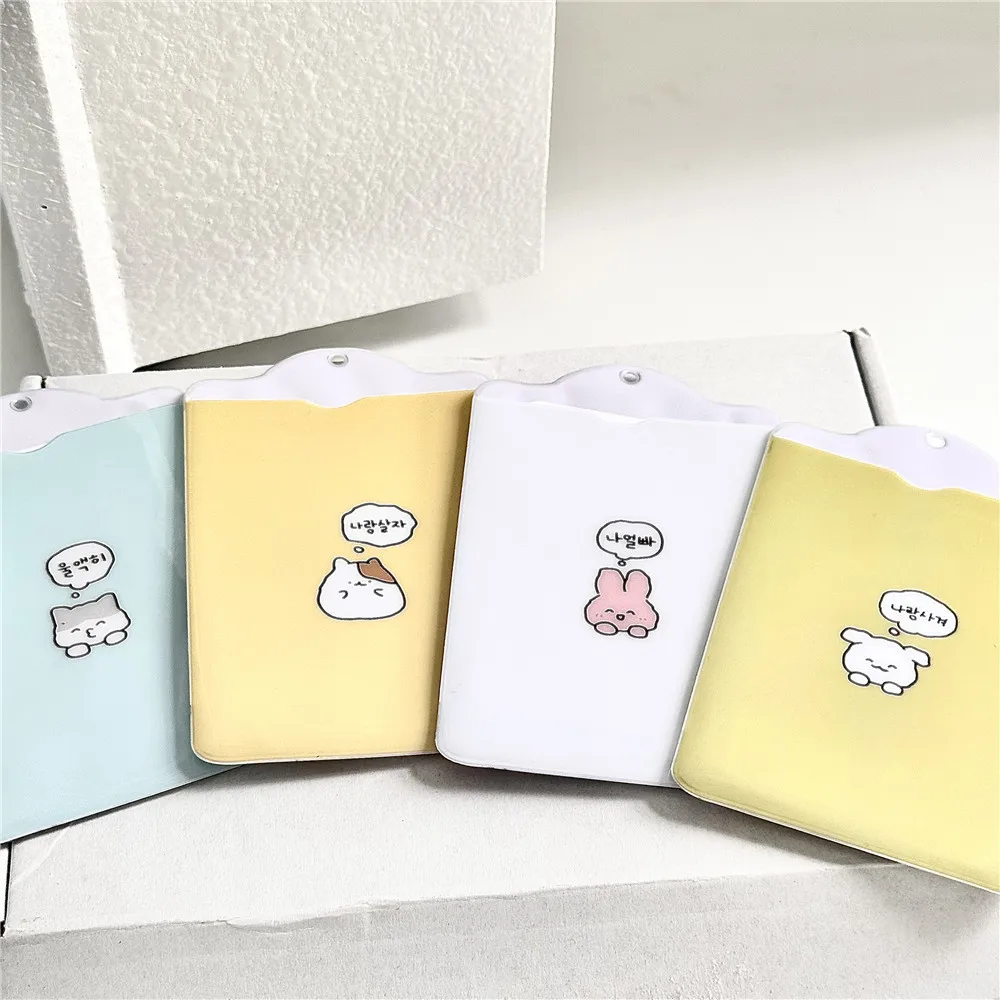 Ins Style Cute Korean Cat Dialogue Box 3-inch Photo Chasing Star Small Student ID Storage Card Holder Pendant