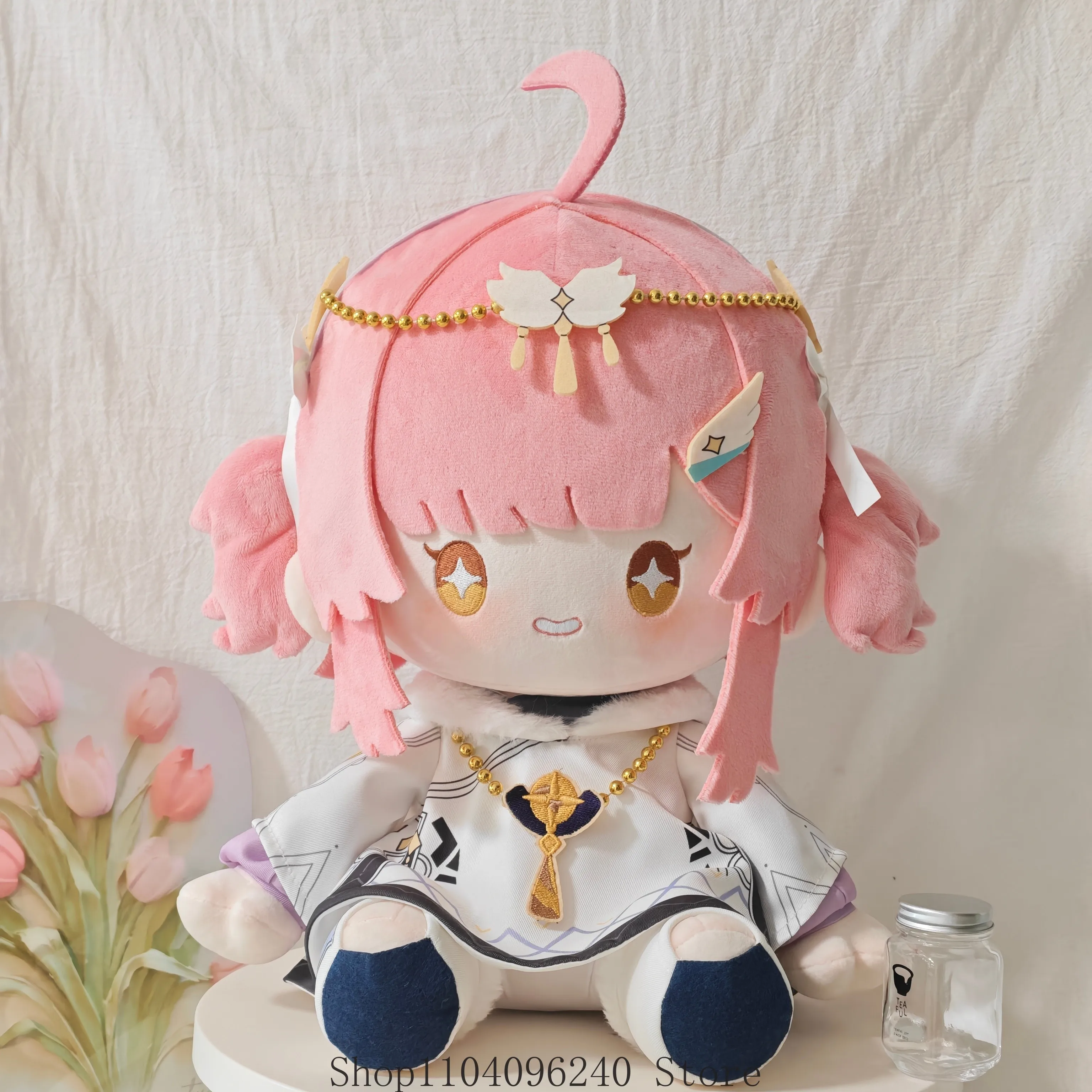

40cm Anime Cosplay Halloween Sitting Posture Figure Idol Plushies Pillows Birthday Pillow Gift Wuthering Waves Aemeath