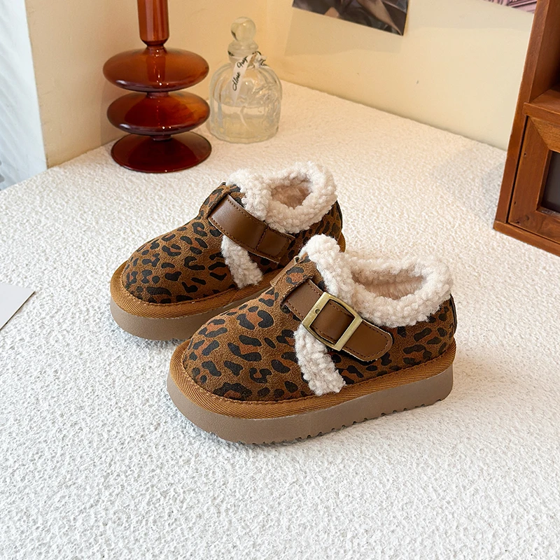 Women's Winter Thick Bottom Snow Boots Set Slip-On Heightening Shoes Versatile Narrow Foot Birkenshoes Comfortable round Toe