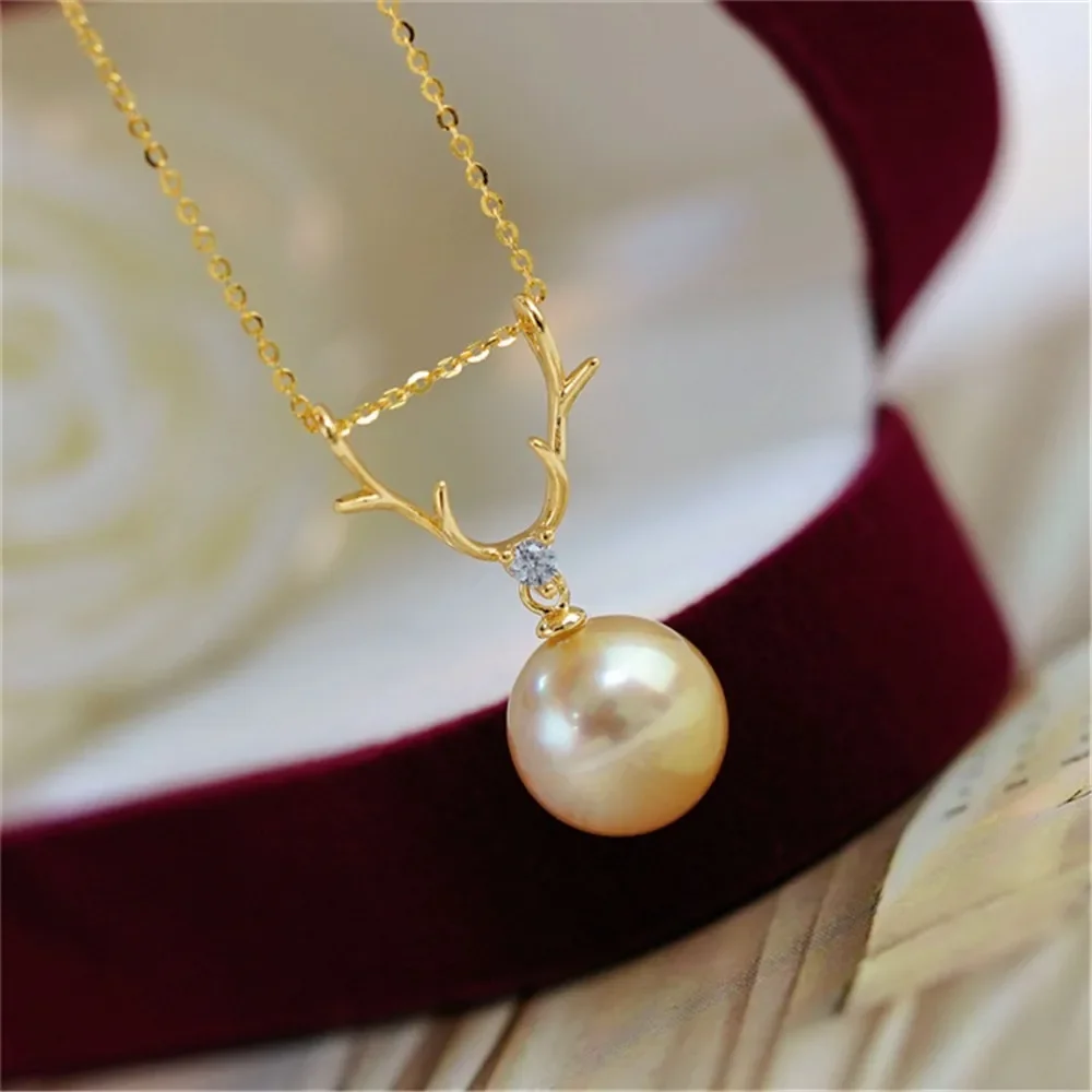 Classic Pearl Pendant Accessory 18K Plated Gold Pendant Settings Jewelry Findings Parts Fittings Connection Accessories D171