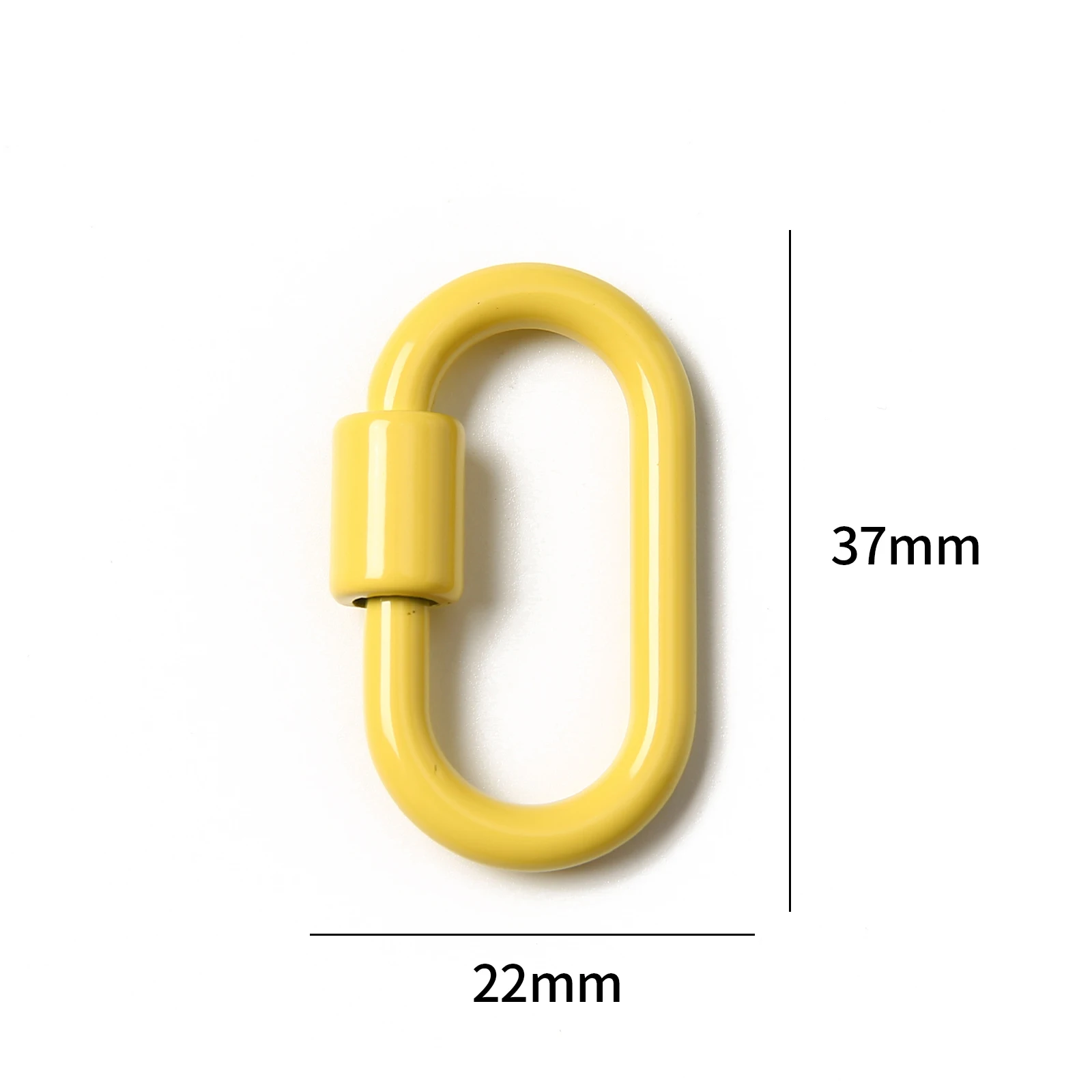 Makaronfarbener Lackierter Metall-Mini-Karabiner Federhaken DIY Schlüsselanhänger Taschenanhänger Schmuckherstellung Zubehör – Detail 12