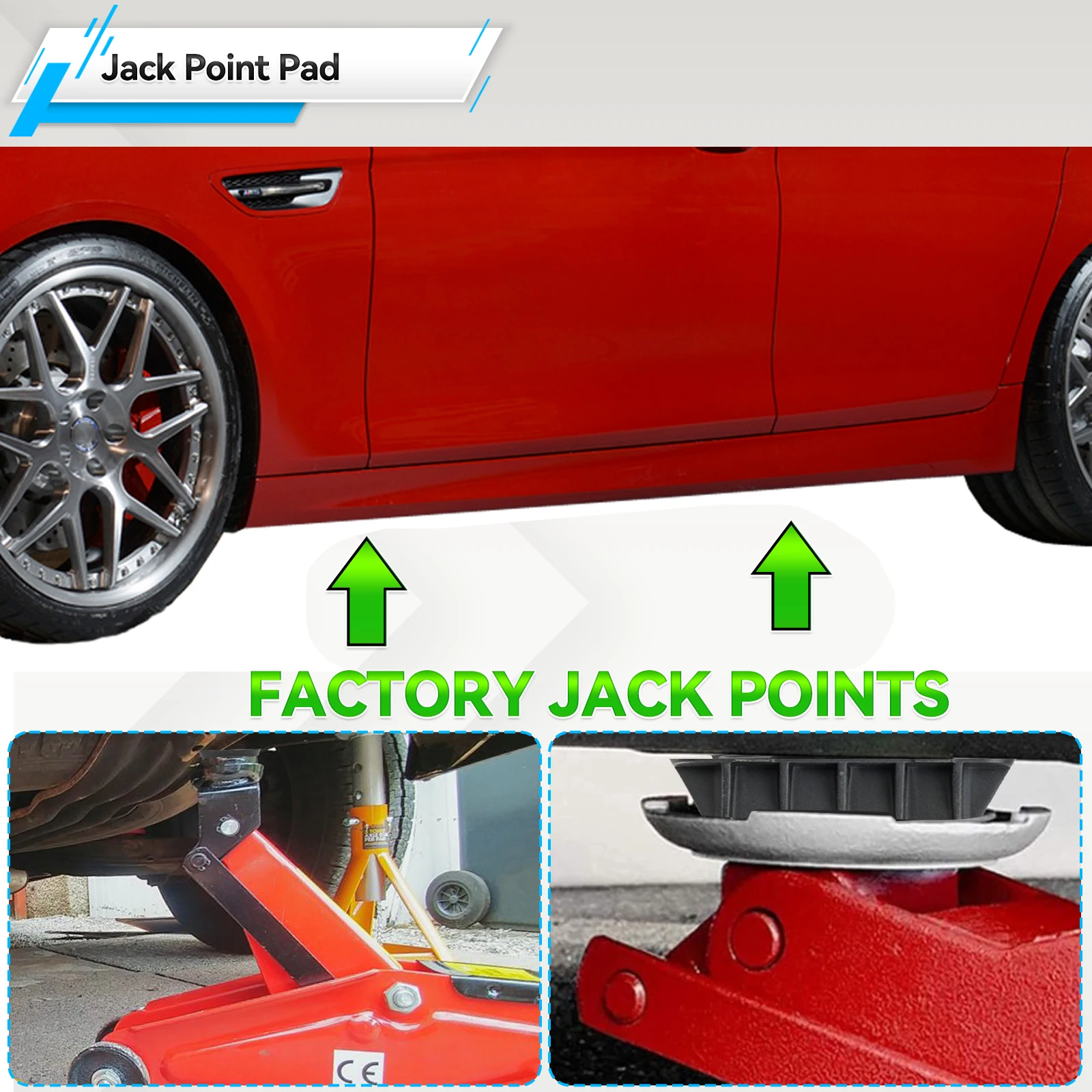 리프트 재킹 포인트 지지대 플러그 플레이트 블록 잭 패드, BMW X3 X4 X5 X6 F25 F26 E70 F15 E71 E72 F16 M F86 51717189259, 1 개 4 개