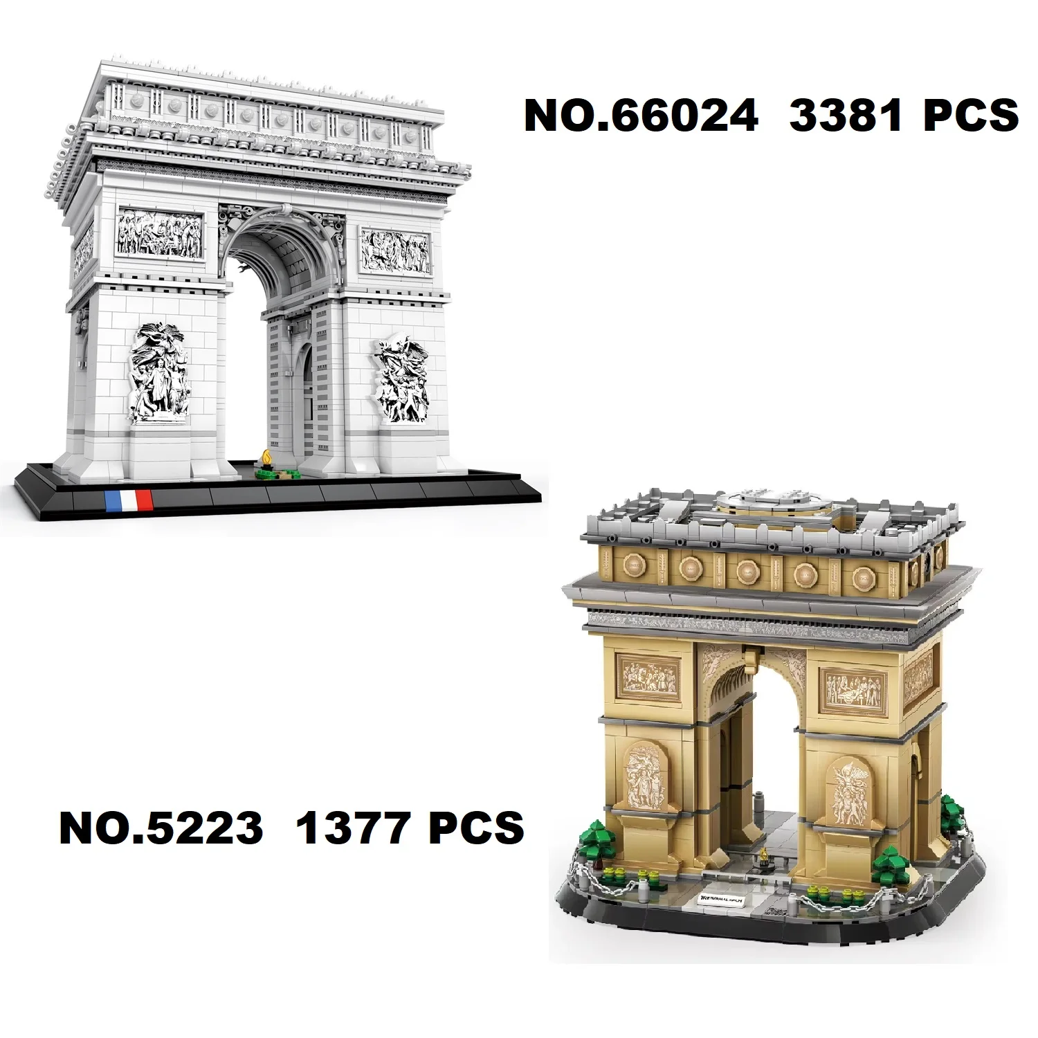 Arc De Triomphe Architecture Model Building Blocks - DIY Bricks Assembly Educational Toy for Kids And Adults Gift