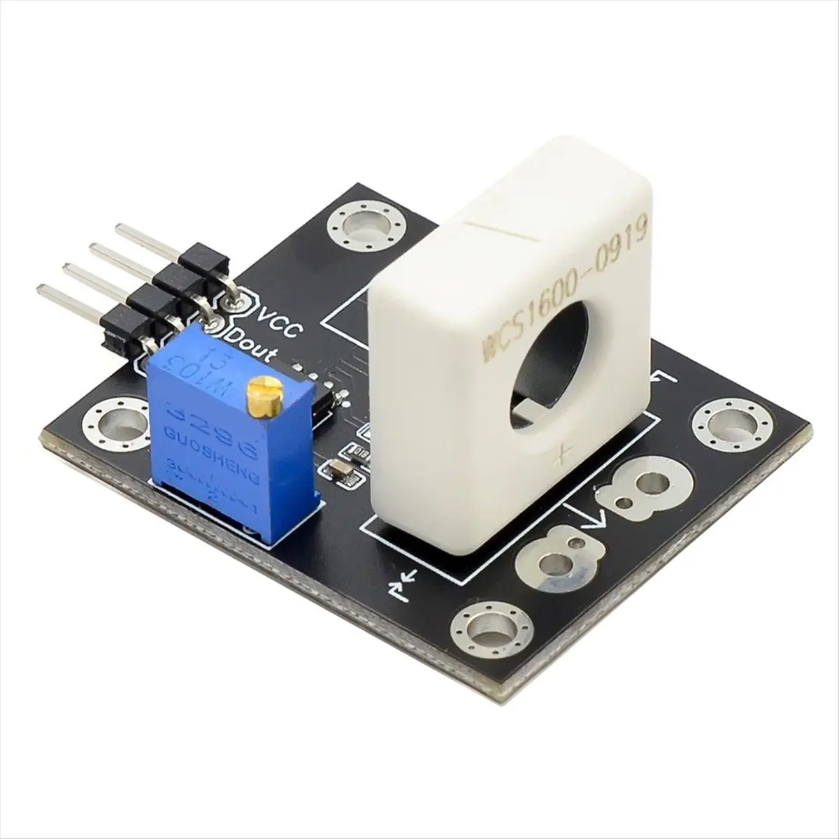 ABLQ Hall Current Sensor 3-5V Adjustable DC100A 70A 35A Short-Circuit Overcurrent Protection Module WCS1600