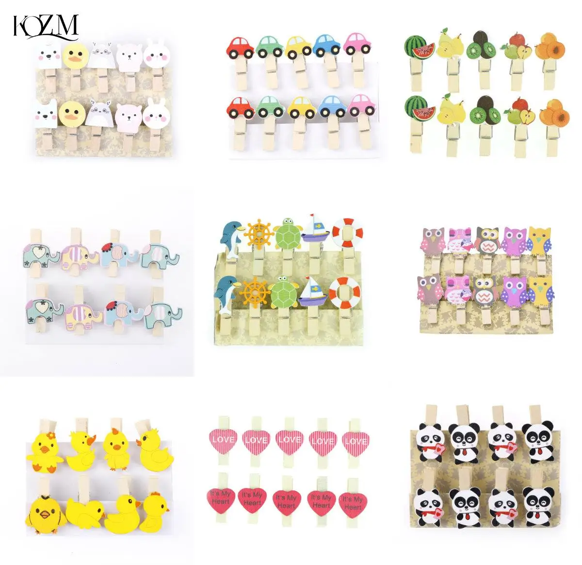 

Мини-прищепки для фотографий из натурального дерева, рождественские, снеговик, утка, сердце, сова, форменные зажимы, прищепки, украшения для рукоделия, зажимы, прищепки