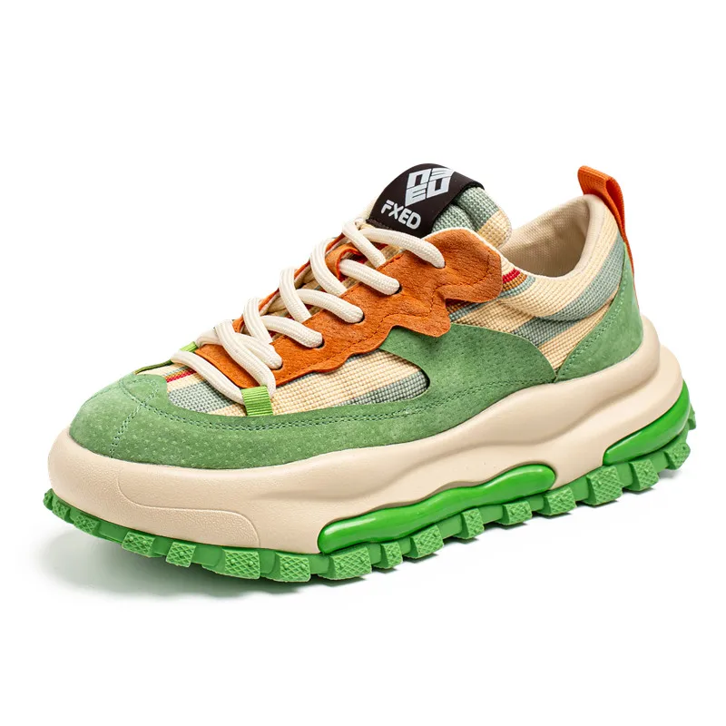 

Men's casual sports shoes, thick-soled, height-increasing, anti-slip vulcanized shoes, comfortable and breathable canvas shoes