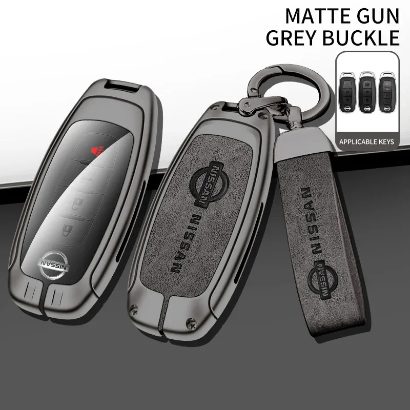 

Zinc Alloy Leather Car Key Cover Case Nissan Qashqai Juke X-Trail Patrol Note Leaf Altima Maxima Murano Tiida Teana Rogue Sentra