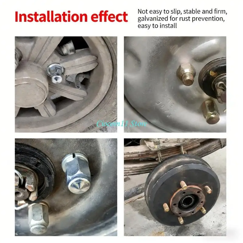 

Y1UB Reinforced Steel Splines Lug Nut Easy Installs Wheel Lug Nut for ATV UTV Go Kart