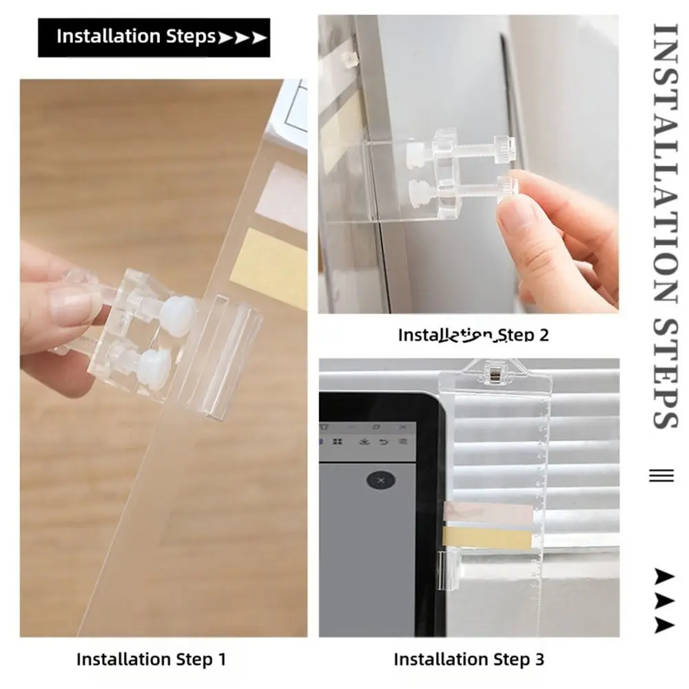Simple Transparent Monitor Memo Board With Clip Stable Computer Display Message Board Computer Side Panel