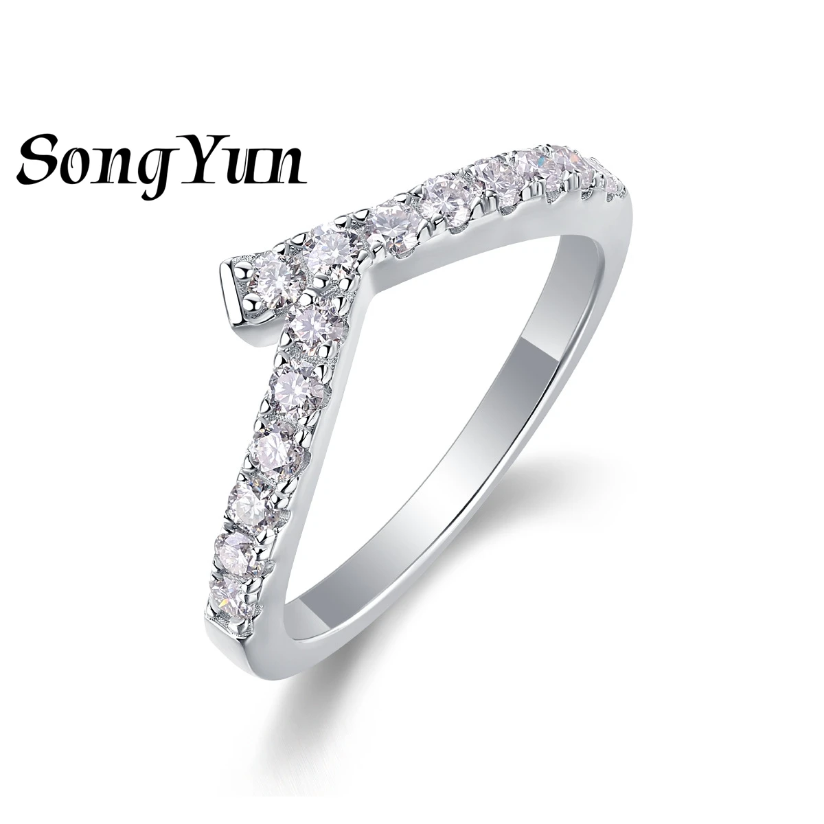 

SONGYUN Brand Jewelry 925 Sterling Silver Ring D Color Moissanite Proposal Ring for Women 18K Gold Plated SYT Patent Rings