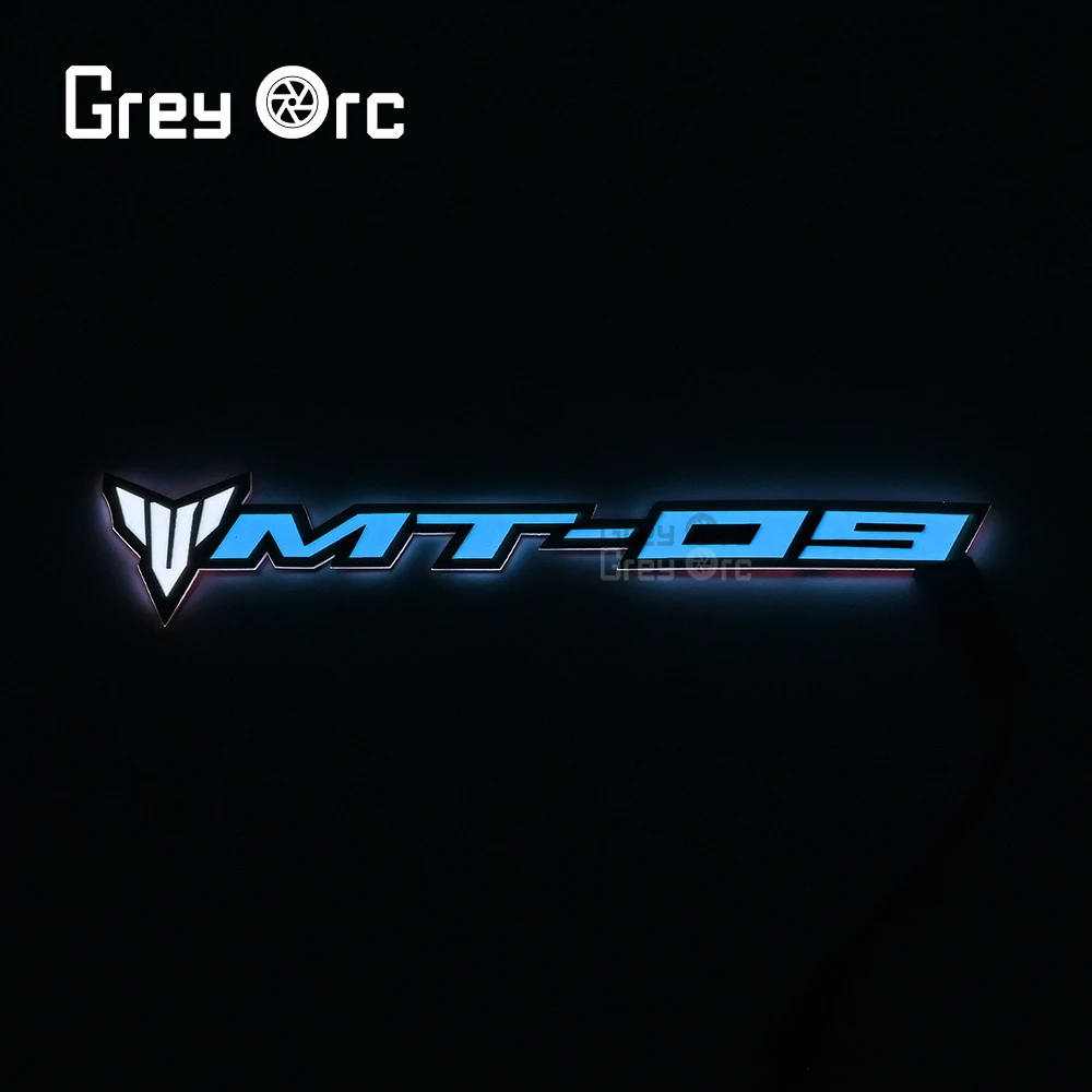 

Illuminated Sticker Lamp Mt Logo Motorcycle Sticker Fit For Yamaha Mt-09 Mt09 Mt 09 Cold Light Lamp