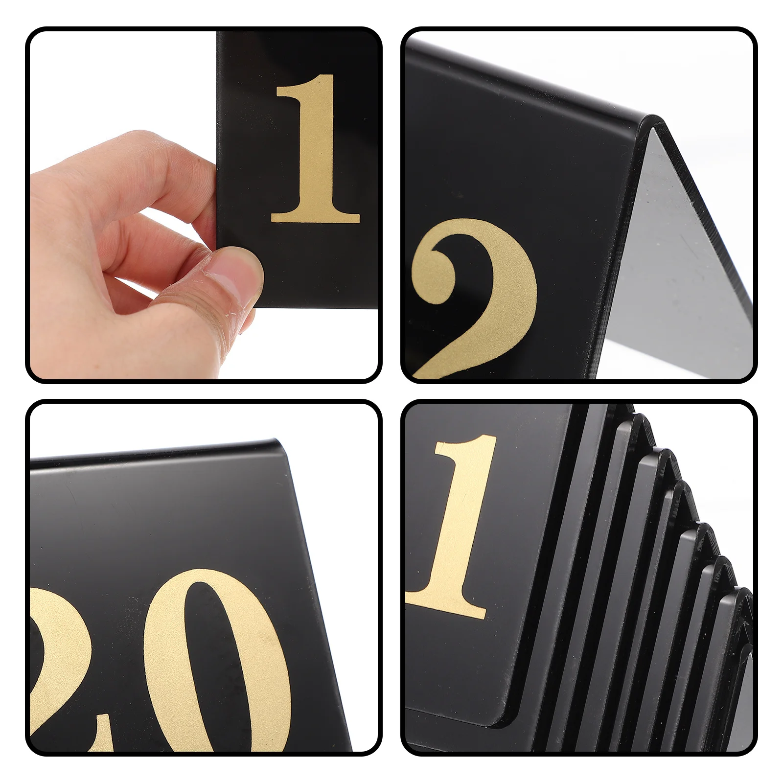 

10Pcs Acrylic Table Numbers Wedding Banquets Receptions Double Sided Printing Reusable Reserved Signs Table Numbers