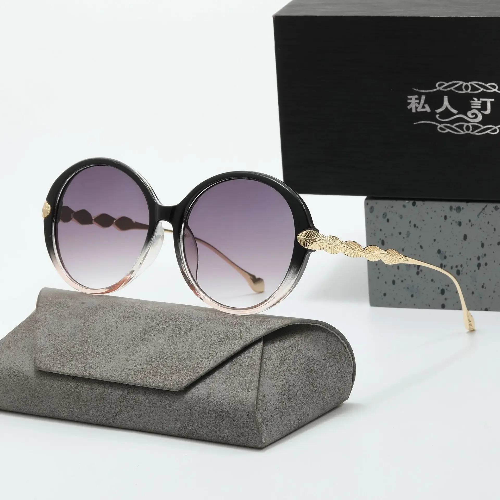 Vaka خمر إطار دائري النظارات الشمسية التدرج العصرية أزياء النساء الإناث النظارات الفاخرة العلامة التجارية مصمم ظلال للسيدات