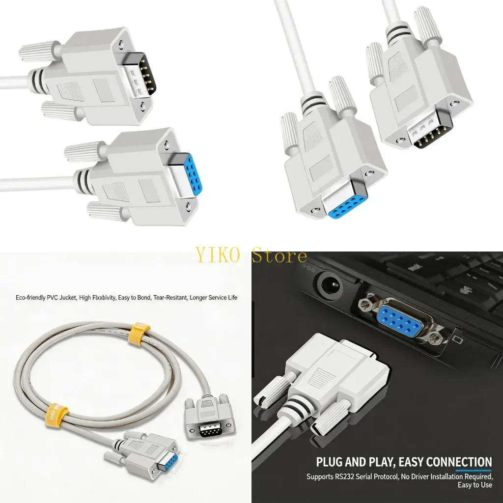 K32C 9 Pin RS232 Transfer Wire with White Housing for Port Routing